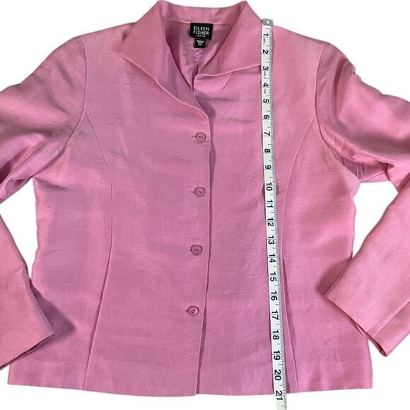 Eileen Fisher Lavender Purple Blazer Button Soft Top 100% Silk Size PP 0-2 - Picture 12 of 13